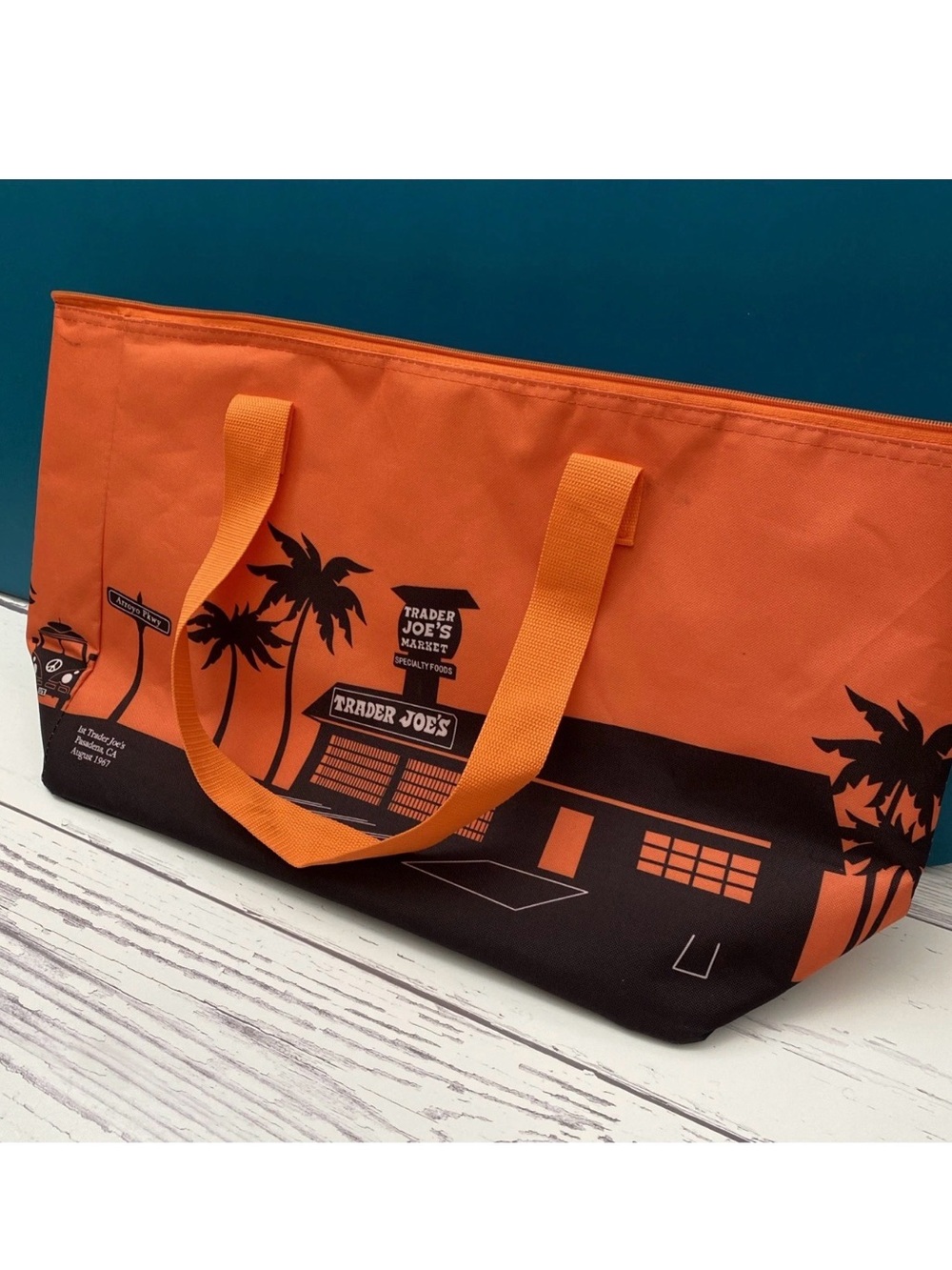 Trader Joe's Orange Tote XL INSULATED